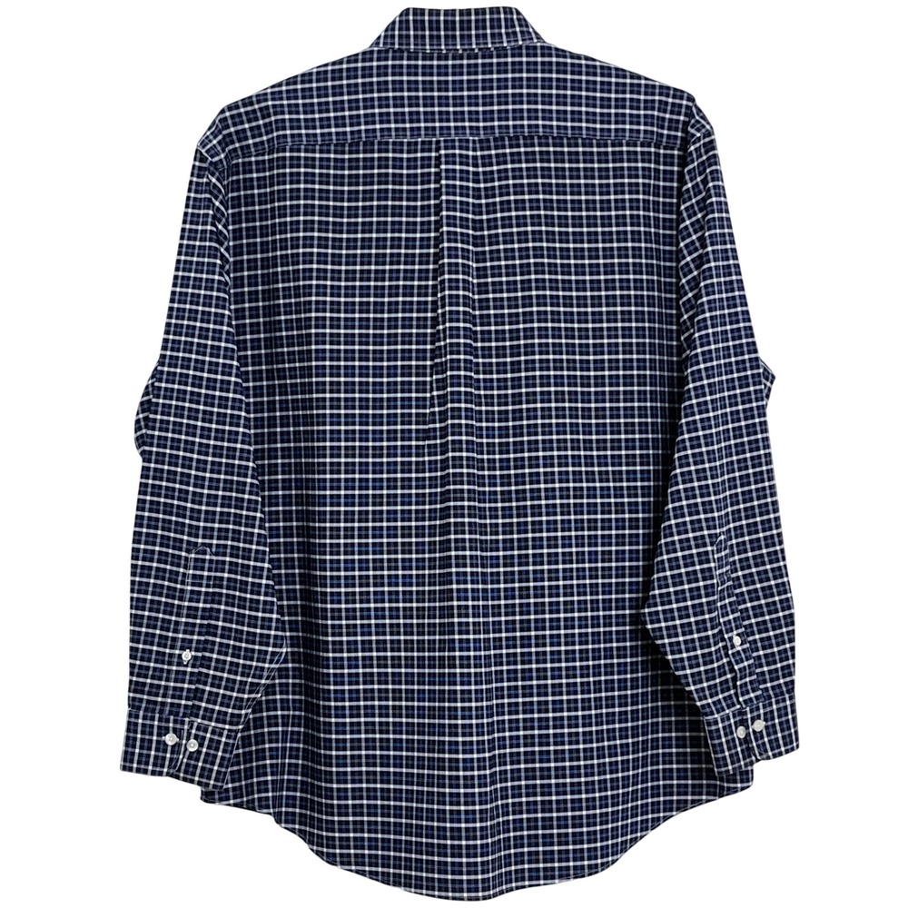 Brooks Brothers The Original Polo Shirt XL Blue Check Non-Iron Supima Cotton - Picture 3 of 10